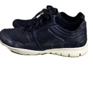 Skechers Jogger/Sneaker Womens Size 8M Metallic Navy Seager Major League Perfed